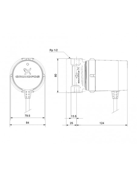 Bomba circuladora para ACS COMFORT 15-14 BDT PM 99812350 de Grundfos