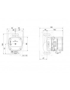 Bomba circuladora ALPHA 1L 25-60 130 99160583 de Grundfos 2