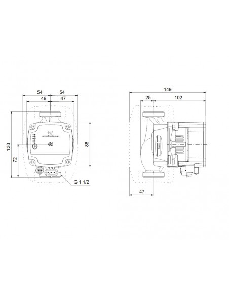 Bomba circuladora ALPHA 1L 25-60 130 99160583 de Grundfos