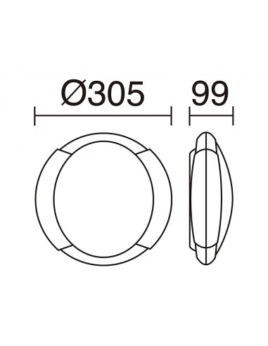 Plafón aplique blanco de exterior E27 206A-G05X1A-01 de Novolux