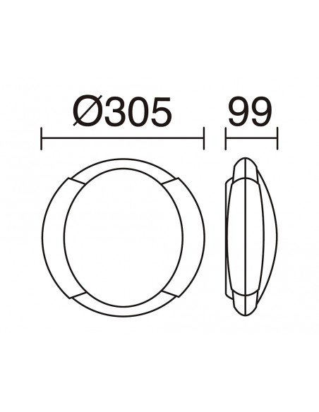 Plafón aplique blanco de exterior E27 206A-G05X1A-01 de Novolux