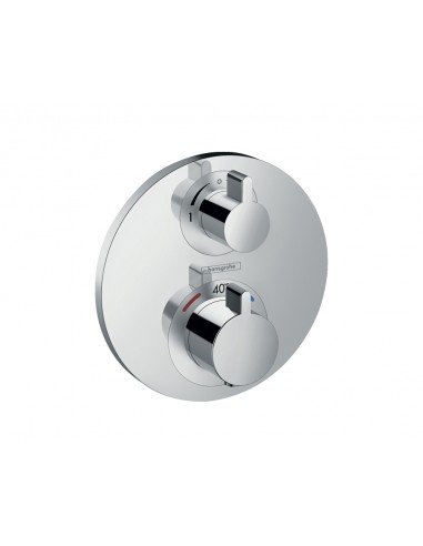 Grifo termostático empotrar 2 salidas Ecostat S 15758000 de Hansgrohe