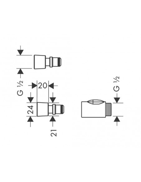 Set de acople rápido para teleducha 28346000 de Hansgrohe