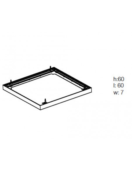 Kit para montar en superficie paneles 60X60 Roblan KITSURFBACKW6060
