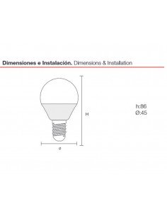 Bombilla Led esférica E14 7.5W  de Roblan 2