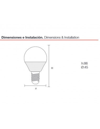 Bombilla Led esférica E14 7.5W  de Roblan