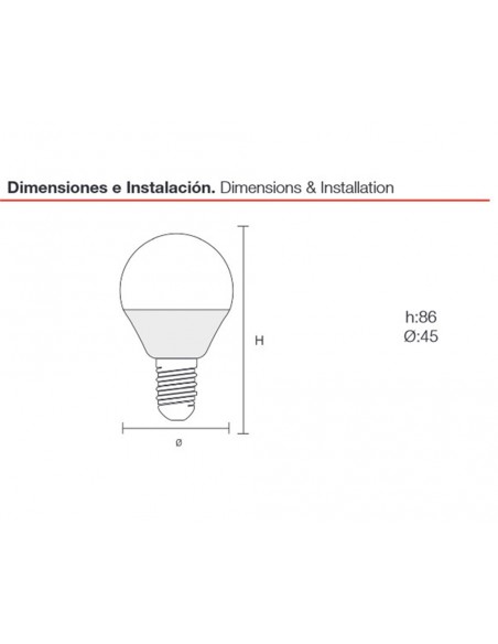 Bombilla Led esférica E14 7.5W  de Roblan