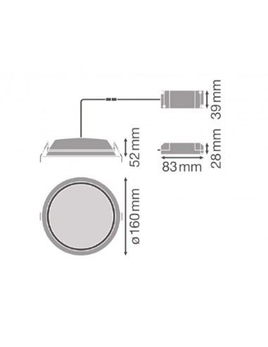 Downlight Led empotrable blanco DL ALU DN150 de 14W 4000k de Ledvance