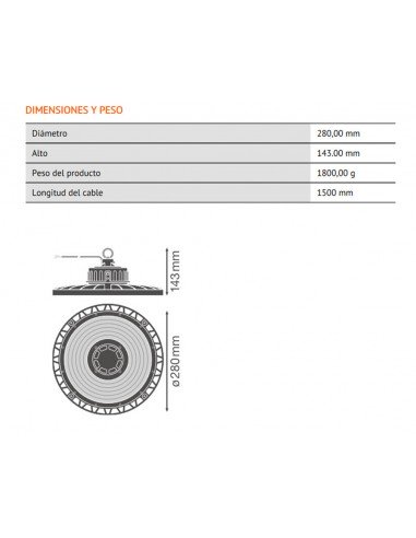 Campana Led HIGH BAY GEN3 4000K 110DEG de Ledvance