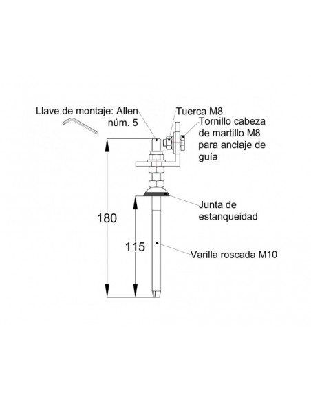 Juego de fijación atornillada a correas de acero (10 uds) S01.1 de Sunfer