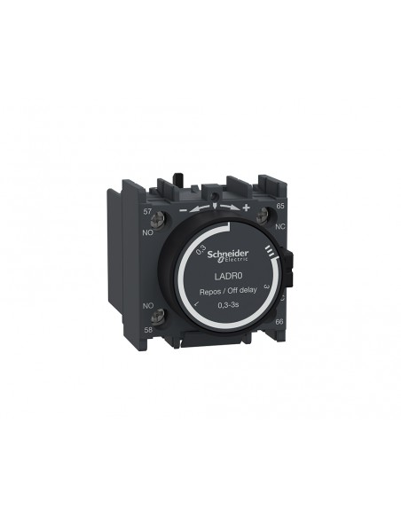 Bloque de contactos temporizados 1NA+1NC 0,3-3 seg. LADR0 de Schneider