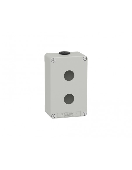 Caja metálica vacía para 2 pulsadores diámetro 22 XAPD2202 de Schneider