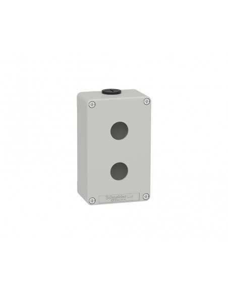 Caja metálica vacía para 2 pulsadores diámetro 22 XAPD2202 de Schneider