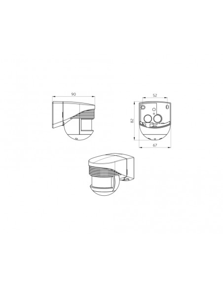 Detector de movimiento para exteriores LC-CLICK 200 BL de Luxomat