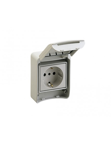 Toma empotrable con brida 2P+T 10/16A para cajas Kaedra 81141 de Schneider