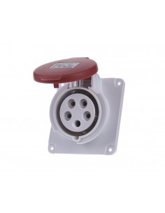 Toma empotrable angulada 3P+N+T 380V PK Pratika tornillo de Schneider 2