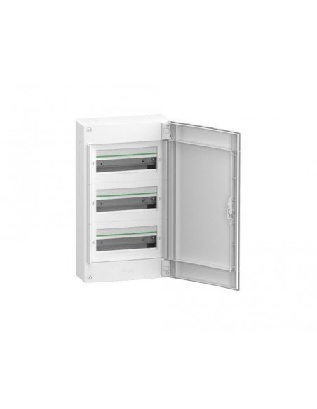 Armario de superficie 18 módulos por fila y puerta opaca PrismaSet XS de Schneider