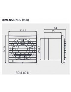 Extractor de baño EDM-80N de Soler & Palau 2