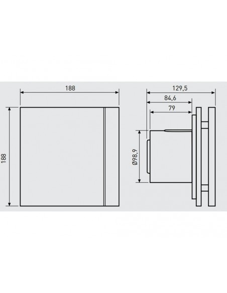 Extractor de baño SILENT-100 CZ DESIGN de Soler & Palau