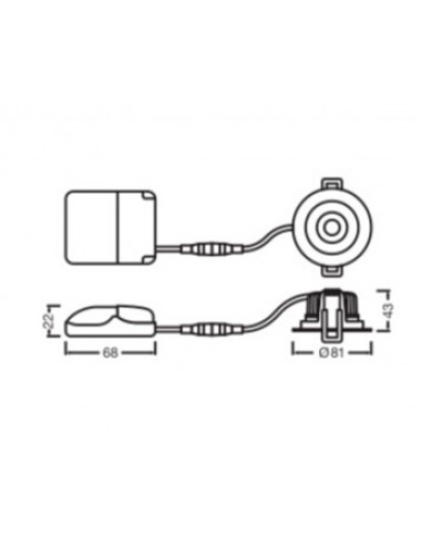 Downlight led regulable SPOT ADJUST DIM 8W 3000K de Ledvance
