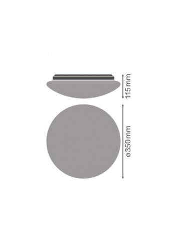 Plafón de superficie con sensor de alta frecuencia SURFACE 350 18W 4000K de Ledvance