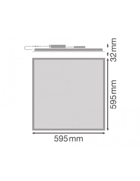 Panel LED empotrable regulable 60x60 PFM 36W 4000K de Ledvance