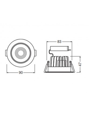 Downlight led regulable SPOT ADJUST DALI 8W 4000K de Ledvance