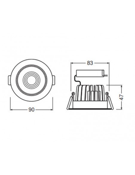 Downlight led regulable SPOT ADJUST DALI 8W 4000K de Ledvance