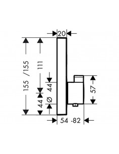 Grifo termostático de empotrar 1 salida ShowerSelect 15762000 de Hansgrohe 2