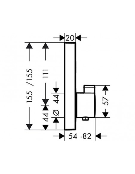 Grifo termostático de empotrar 1 salida ShowerSelect 15762000 de Hansgrohe