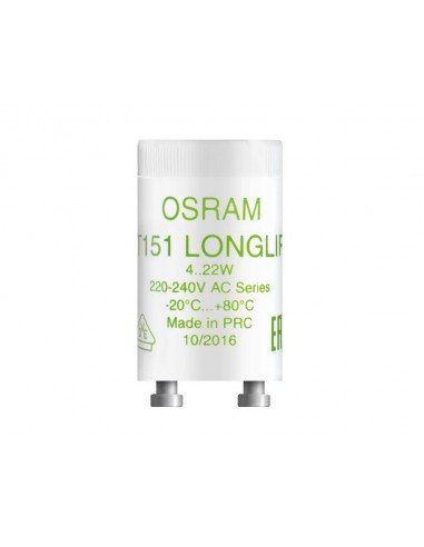 Cebador para tubos fluorescentes de potencias entre 4-22W de Osram