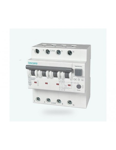 Interruptor diferencial+magnetotérmico 3P+N 10KA 63A 300mA 10003766 de Toscano