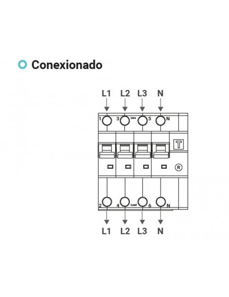 Interruptor diferencial+magnetotérmico 3P+N 10KA 63A 300mA 10003766 de Toscano