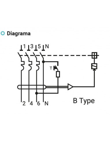 Interruptor diferencial+magnetotérmico 3P+N 10KA 63A 300mA 10003766 de Toscano