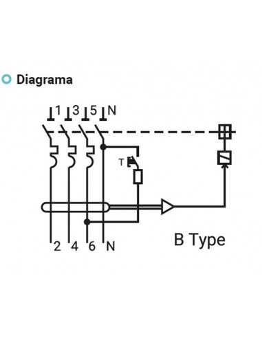 Interruptor diferencial+magnetotérmico 3P+N 10KA 63A 300mA 10003766 de Toscano