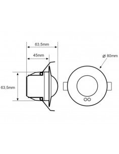 Detector de movimiento empotrable en techo DM.TEC.008 de Dinuy 2