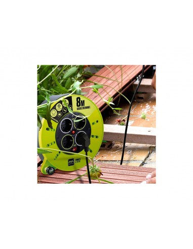 Enrollacable alargador  4 enchufes Schuko 16A de Luceco