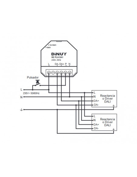 Regulador para equipos DALI RE PLA DA1 de Dinuy