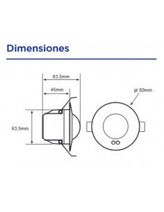Detector de movimiento 360º con Bluetooth empotrable en techo de Dinuy 2