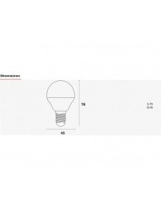 Bombilla Led ESFÉRICA 5W 6500K LEDA1505E14B de ROBLAN 2