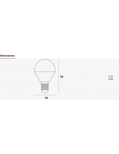 Bombilla Led ESFÉRICA 5W 6500K LEDA1505E14B de ROBLAN