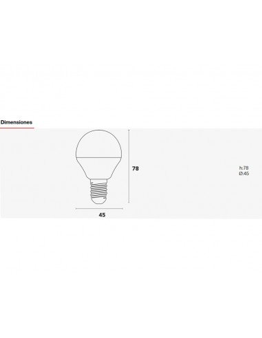 Bombilla Led ESFÉRICA 5W 6500K LEDA1505E14B de ROBLAN