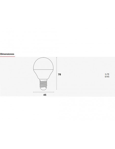 Bombilla Led ESFÉRICA 5W 6500K LEDA1505E14B de ROBLAN