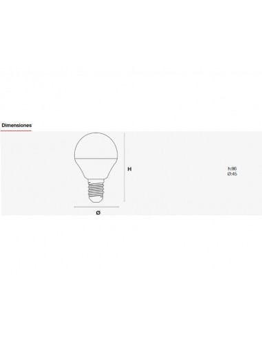 Bombilla Led ESFÉRICA 7.5W 3000K SKYA1508CE14 de ROBLAN