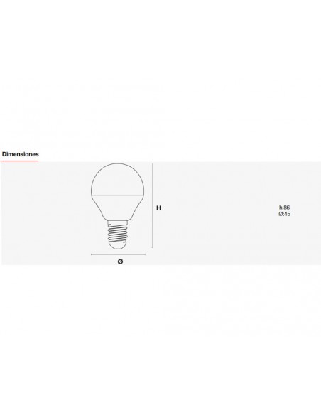 Bombilla Led ESFÉRICA 7.5W 3000K SKYA1508CE14 de ROBLAN