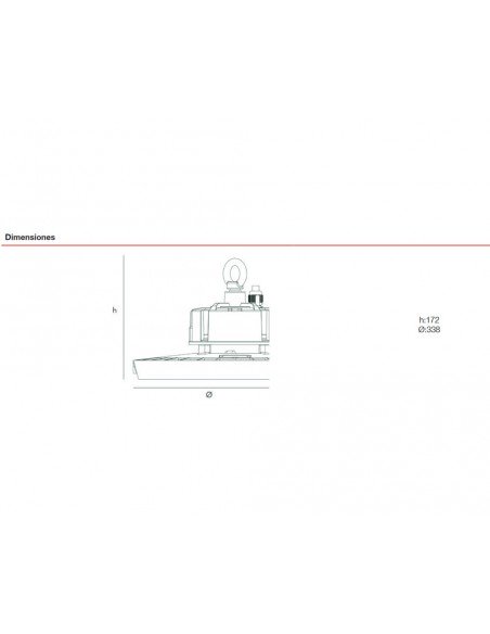 Campana industrial Led regulable ASTRO X2 de Roblan