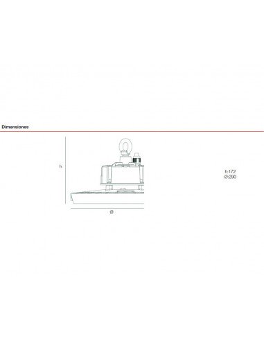 Campana industrial Led regulable ASTRO V4 de Roblan