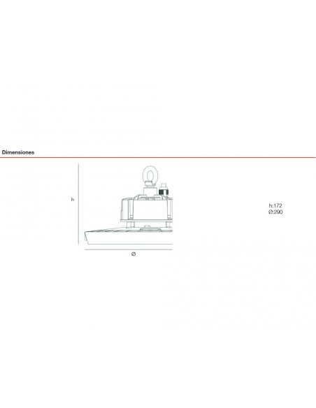 Campana industrial Led regulable ASTRO V4 de Roblan