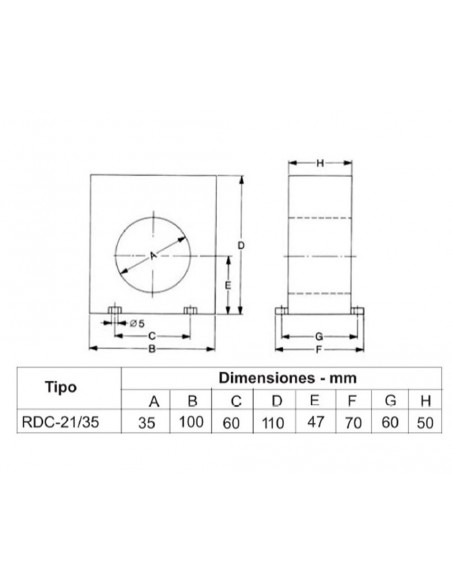 Relé diferencial regulable con transformador RDC-21/35-230-F de Chint
