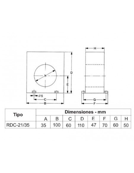 Relé diferencial regulable con transformador RDC-21/35-230-F de Chint